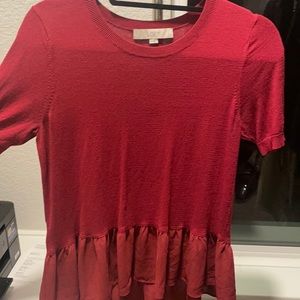 Loft Sweater Top with peplum bottom